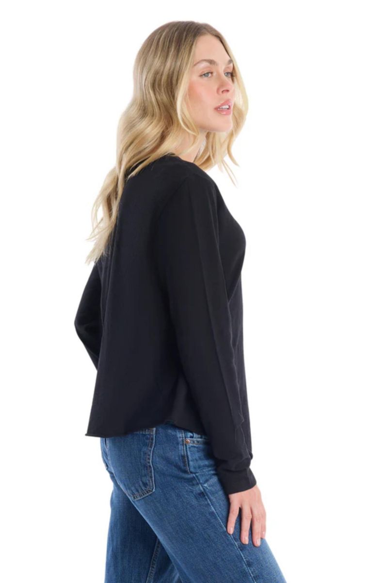 Women's Clothing Long Sleeve with Asymmetrical Hem Tee