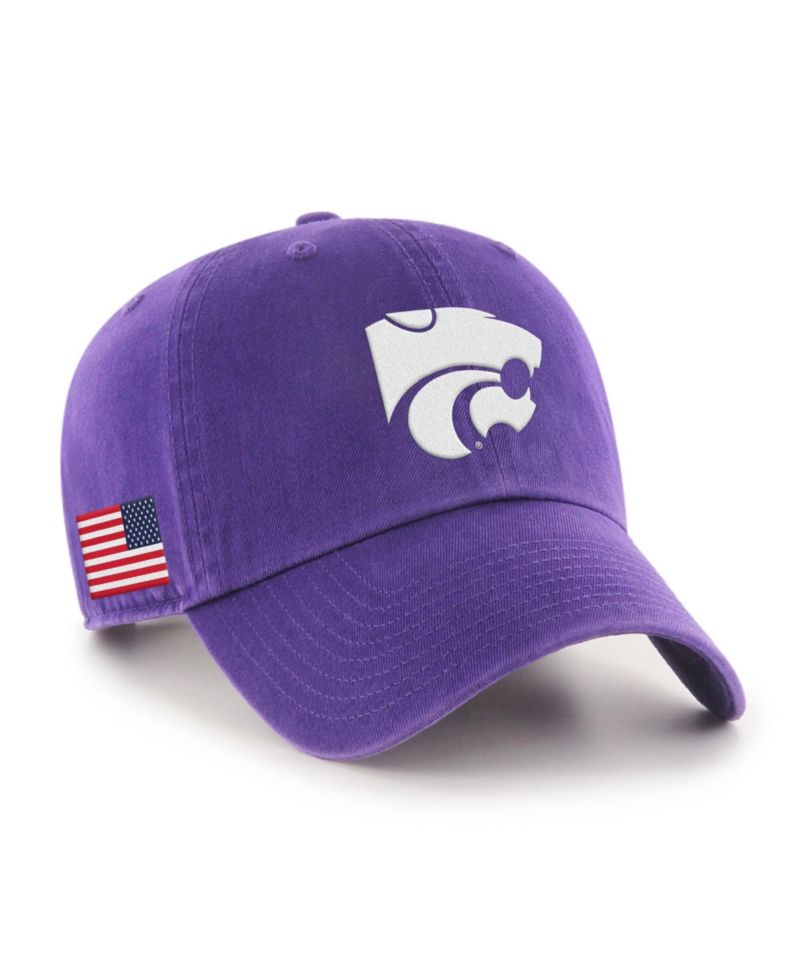 Men's '47 Purple Kansas State Wildcats Americana Heritage Clean Up Adjustable Hat