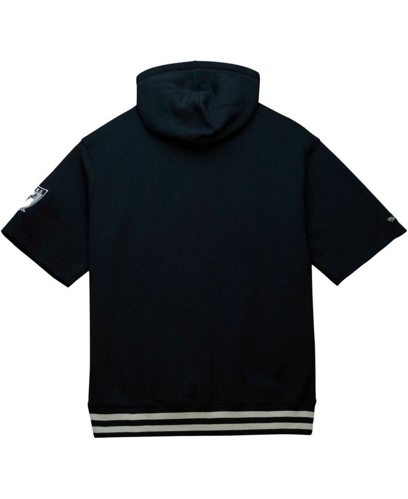 Men's Black Las Vegas Raiders Pre-Game Short Sleeve Pullover Hoodie