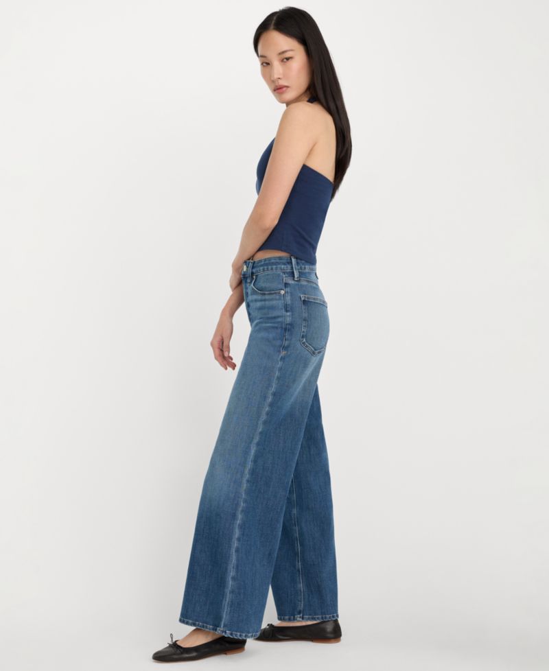 Petite Soft Tech Good Waist Palazzo Ankle Jeans