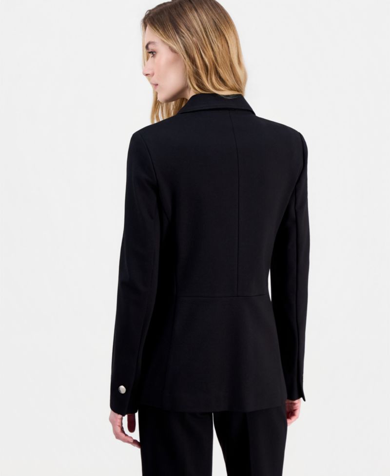 Women's Compression Faux Double-Breasted Blazer