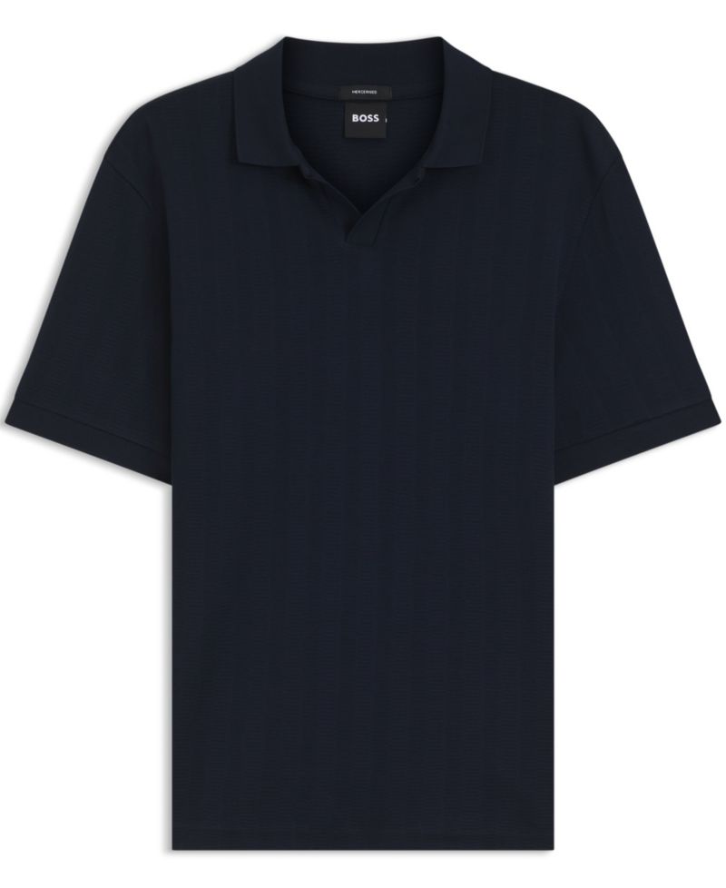 Men's Cotton-Jacquard Regular-Fit Polo Shirt