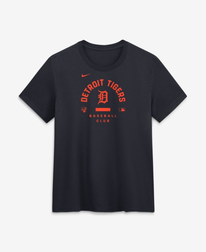 Women's Navy Detroit Tigers Authentic Collection Early Work Tri-Blend Dri-FIT T-Shirt