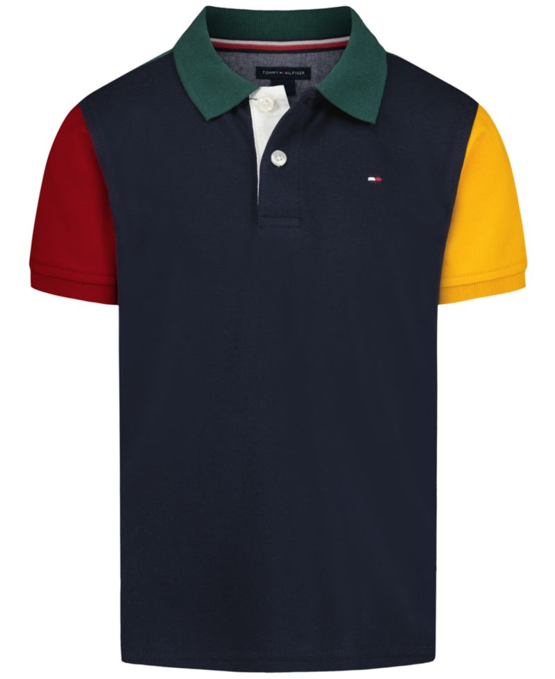 Boys' 2T-7 Color-Blocked Short-Sleeve Polo Shirt