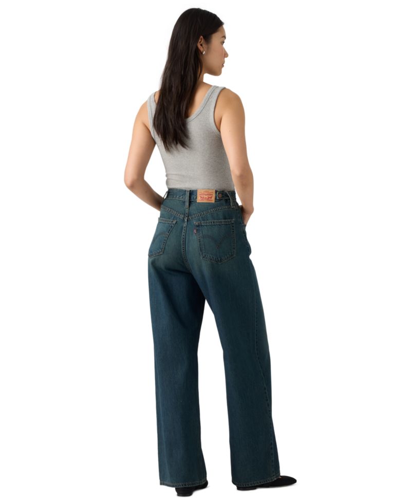 Women's Cinch-Waist Lightweight Baggy Jeans