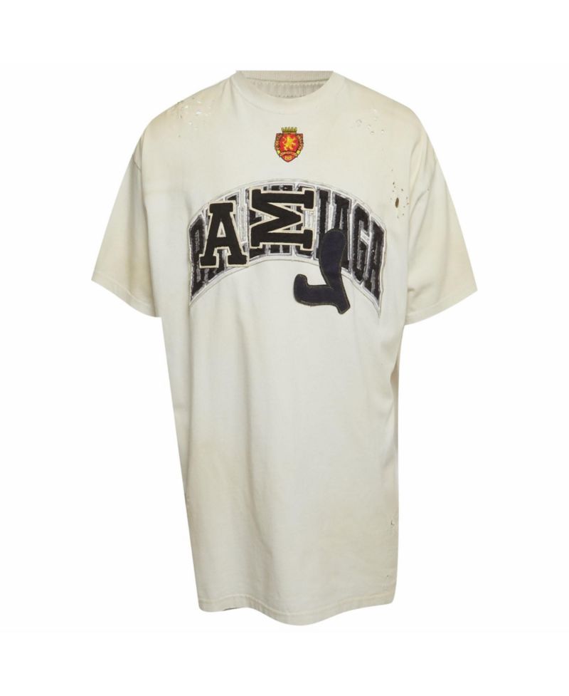 Women's Distressed Logo Applique Skater T-Shirt