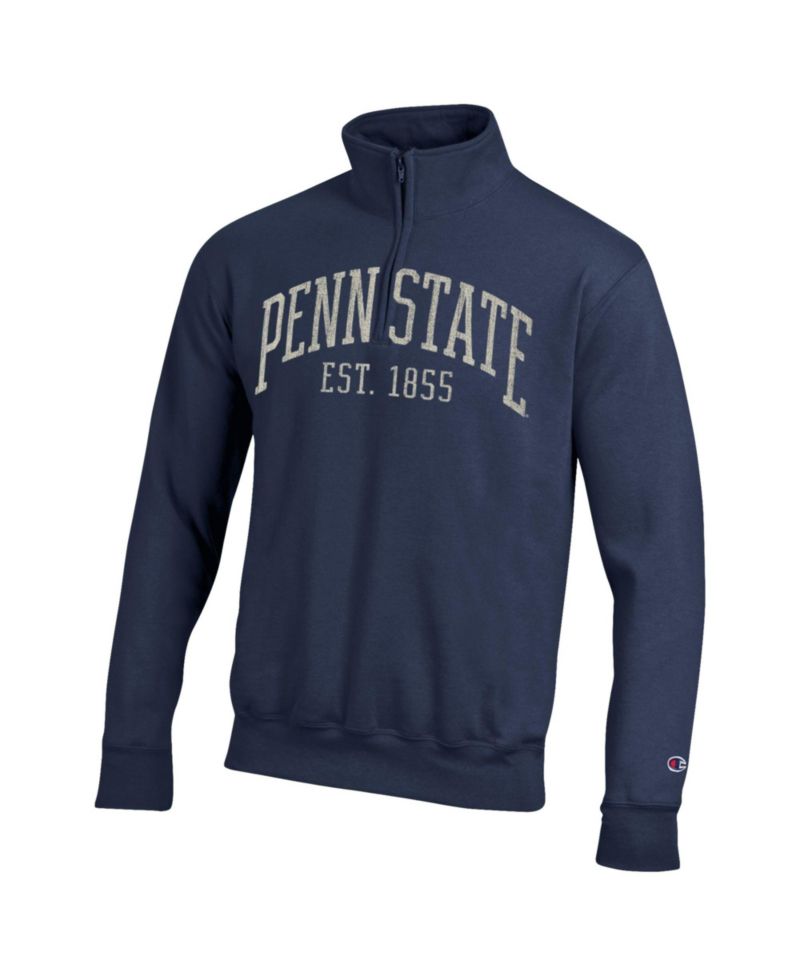 Men's Navy Penn State Nittany Lions Powerblend Quarter-Zip Pullover Sweatshirt