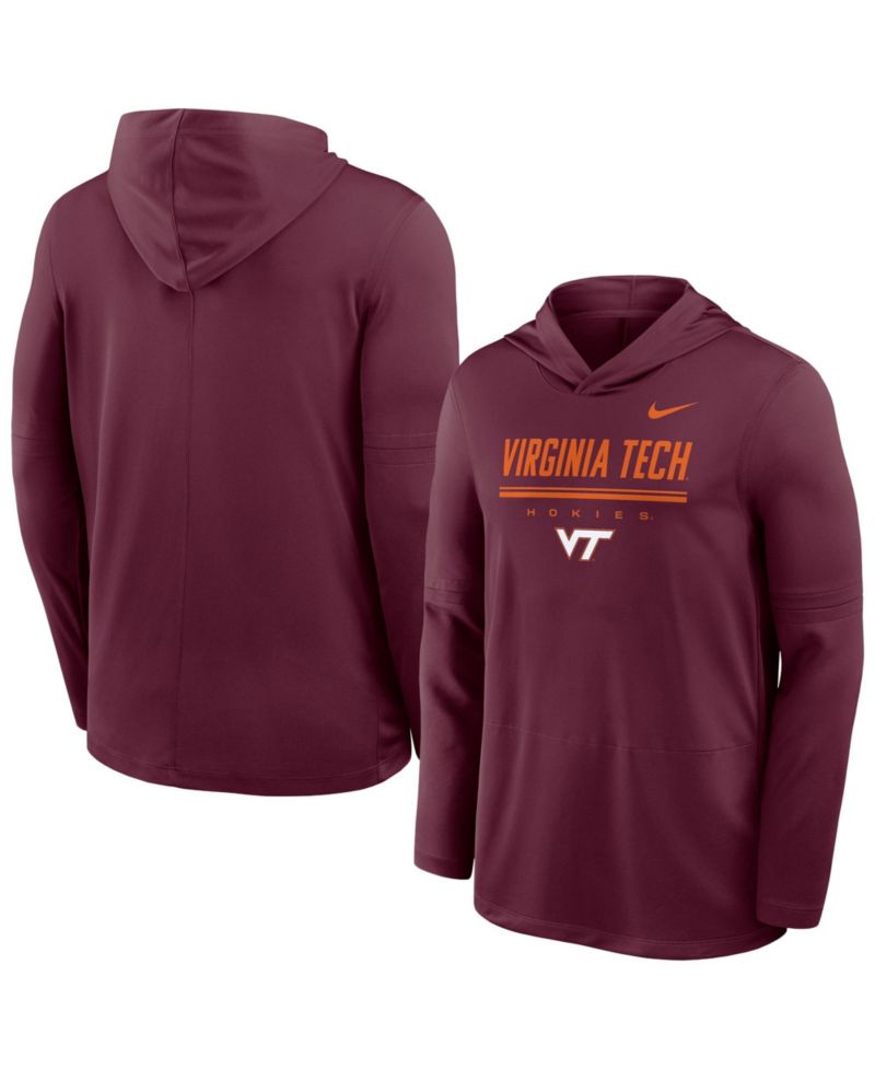 Men's Virginia Tech Hokies 2026 Sideline Dri-FIT Long-Sleeve Hoodie