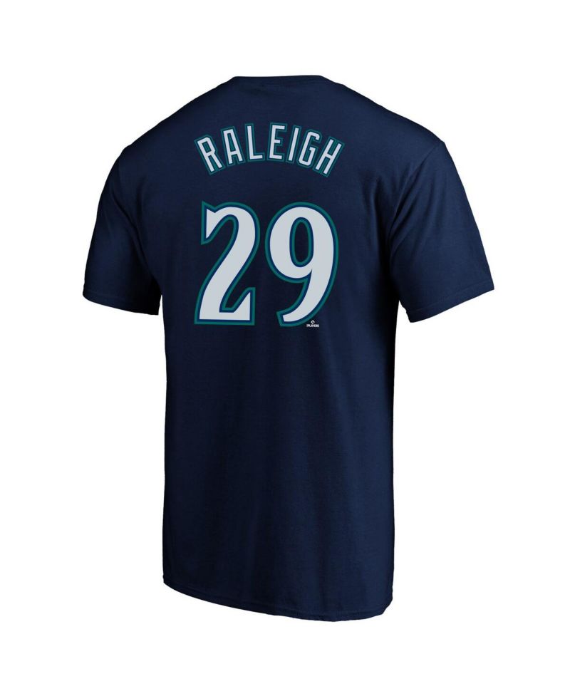 Men's Cal Raleigh Navy Seattle Mariners Big & Tall Name & Number T-Shirt