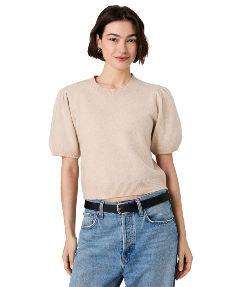 Women's Yulia Knit Puff-Sleeve Top