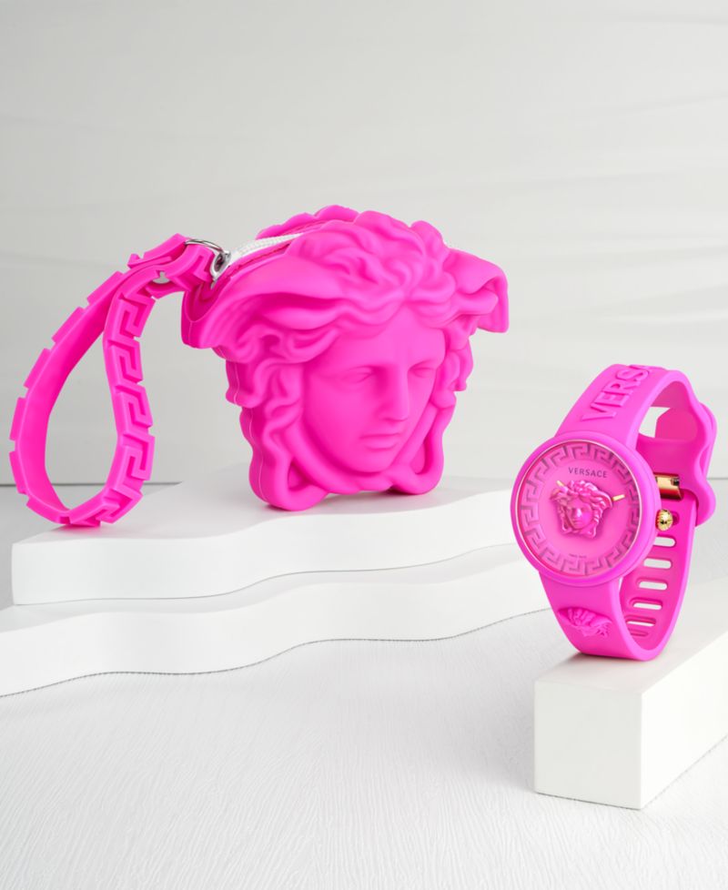 Women's Swiss Medusa Pop White Silicone Strap Watch 39mm