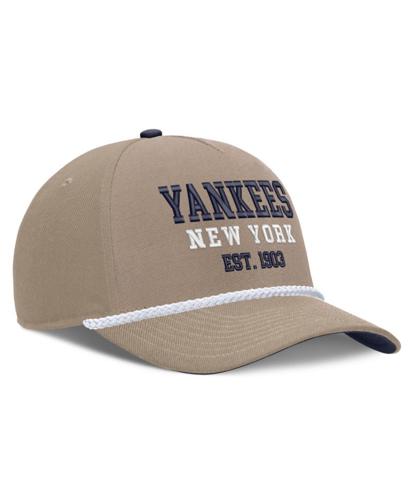 Men's Khaki New York Yankees Father's Day Rope Rise Adjustable Hat