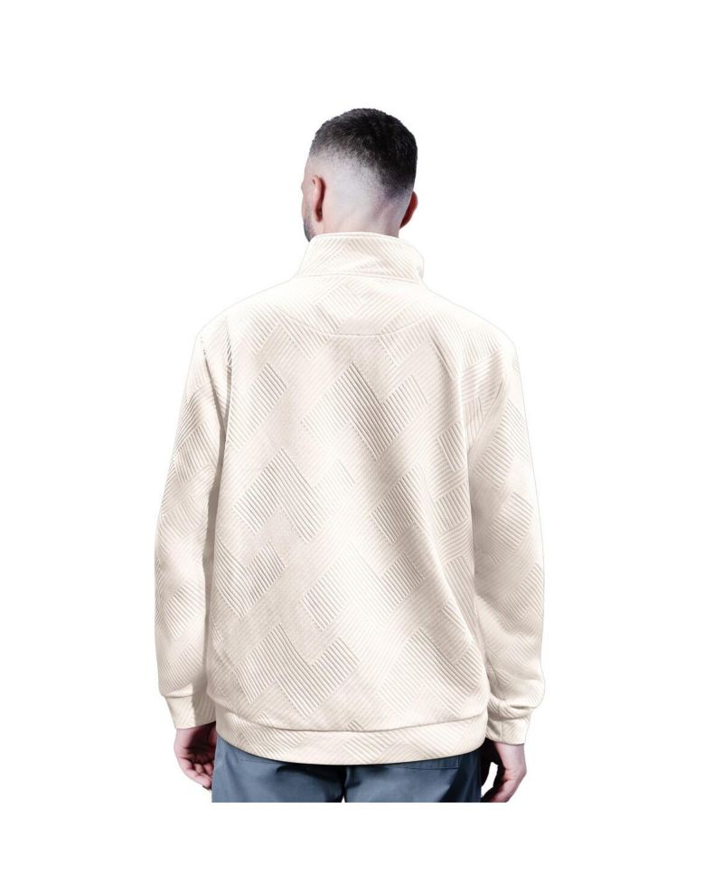 Men's White Detroit Lions Cross Training Half-Zip Pullover Hoodie