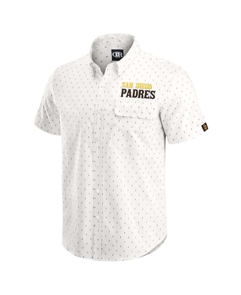 Darius Rucker Collection by Men's Cream San Diego Padres Printed Button-Down Shirt