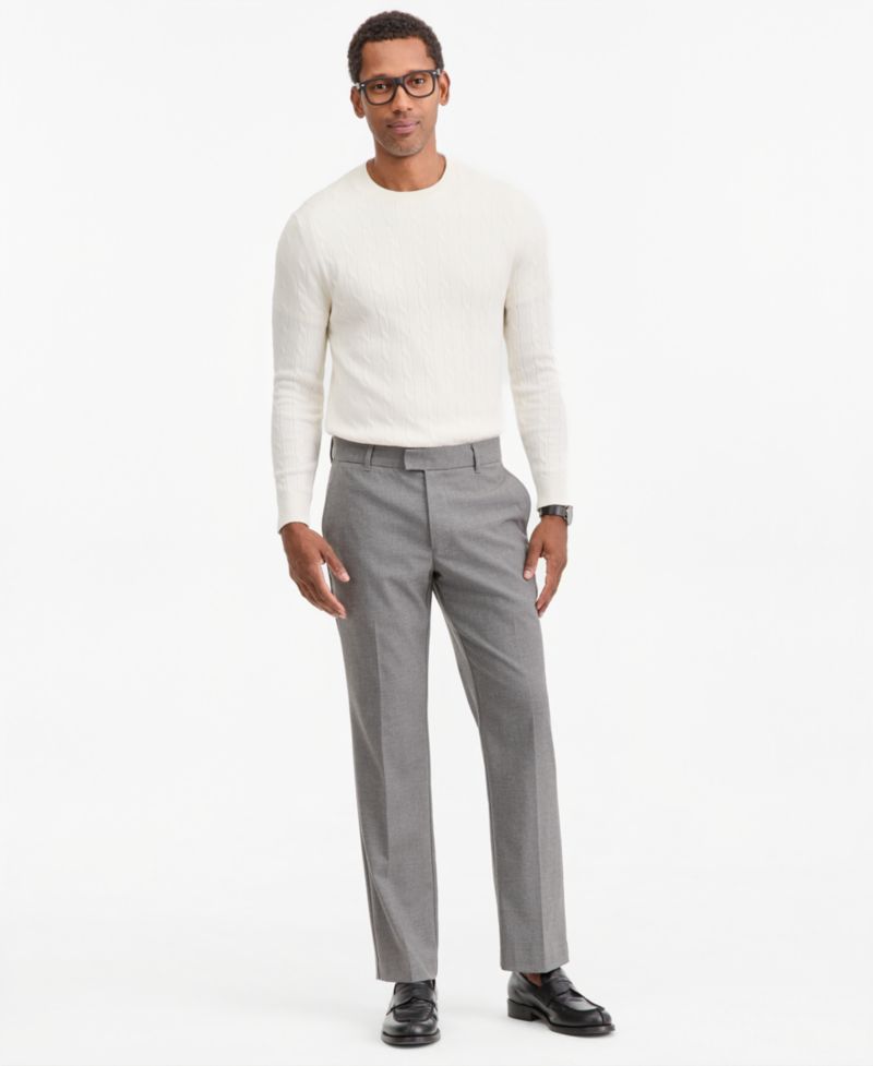 Men's Wool-Blend Flat-Front Pants, Macy's Exclusive