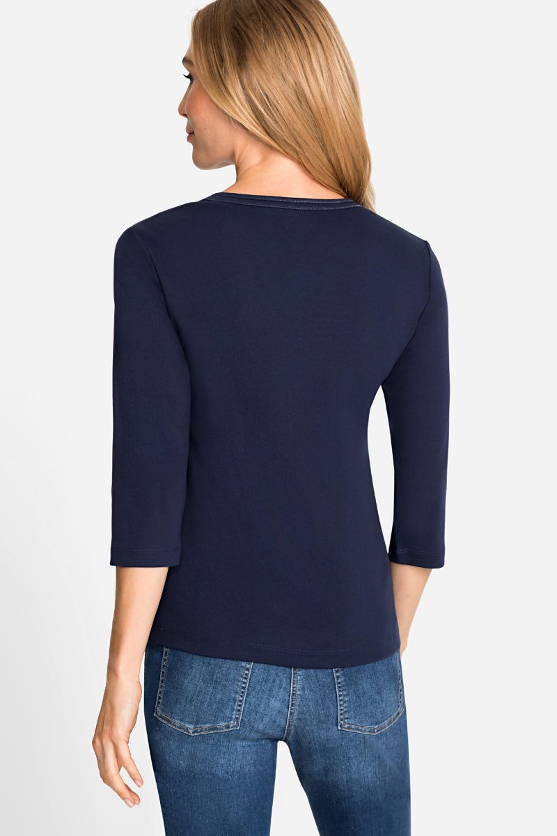 Women's Embellished V-Neckline T-Shirt
