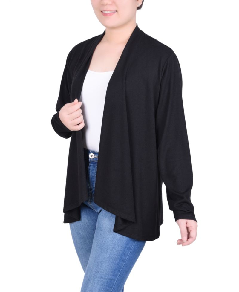 Petite Long Sleeve Swing Cardigan Sweater