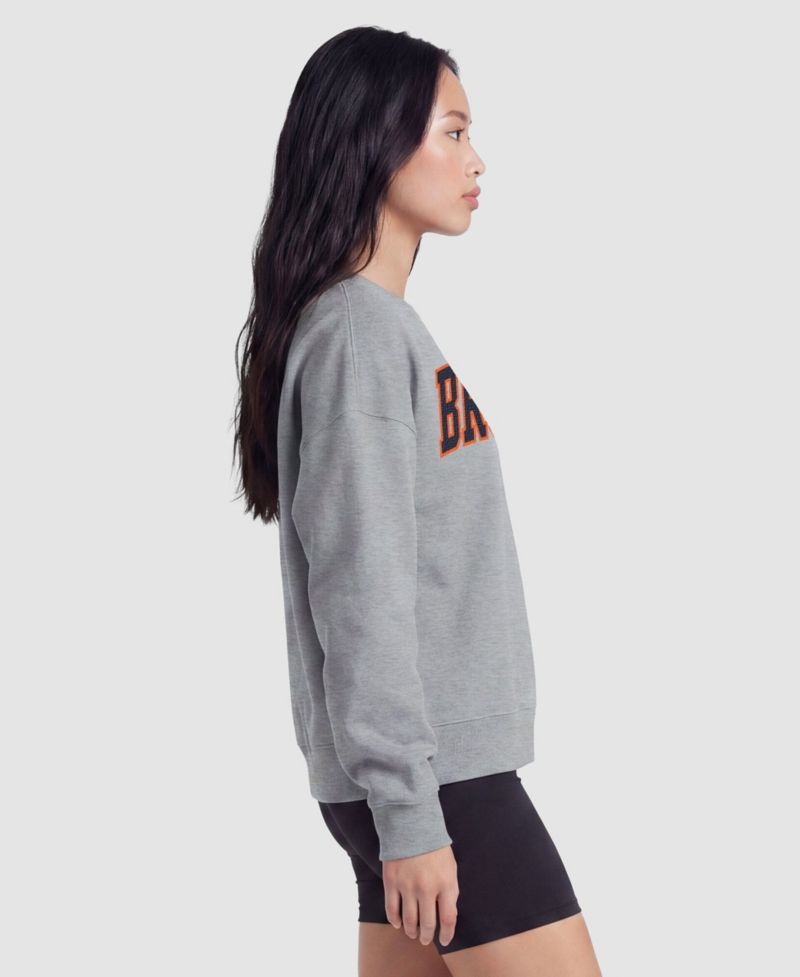 Denver Broncos Women's Contrast Lined Sweatshirt - Heather Gray