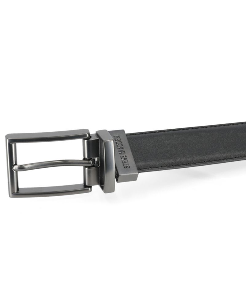 Reversible Leather-Blend Dress Belt
