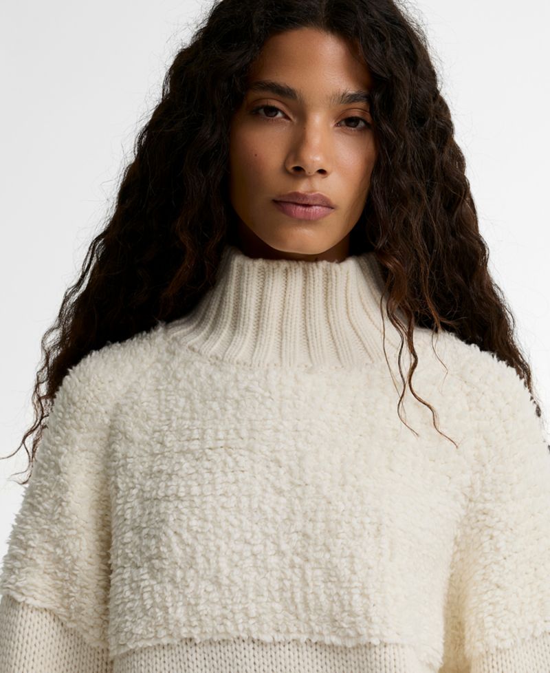 Women's Rothley Knit Wool/Acrylic-Blend Funnel Neck Pullover Sweater