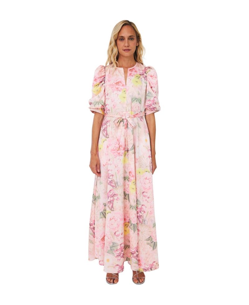 Women's Kayla Floral-Print Short-Sleeve Wedding Guest Maxi Dress