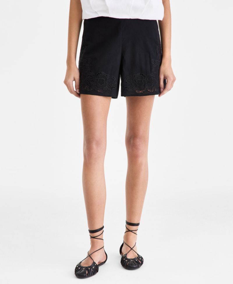 Women's Lace Trim Shorts