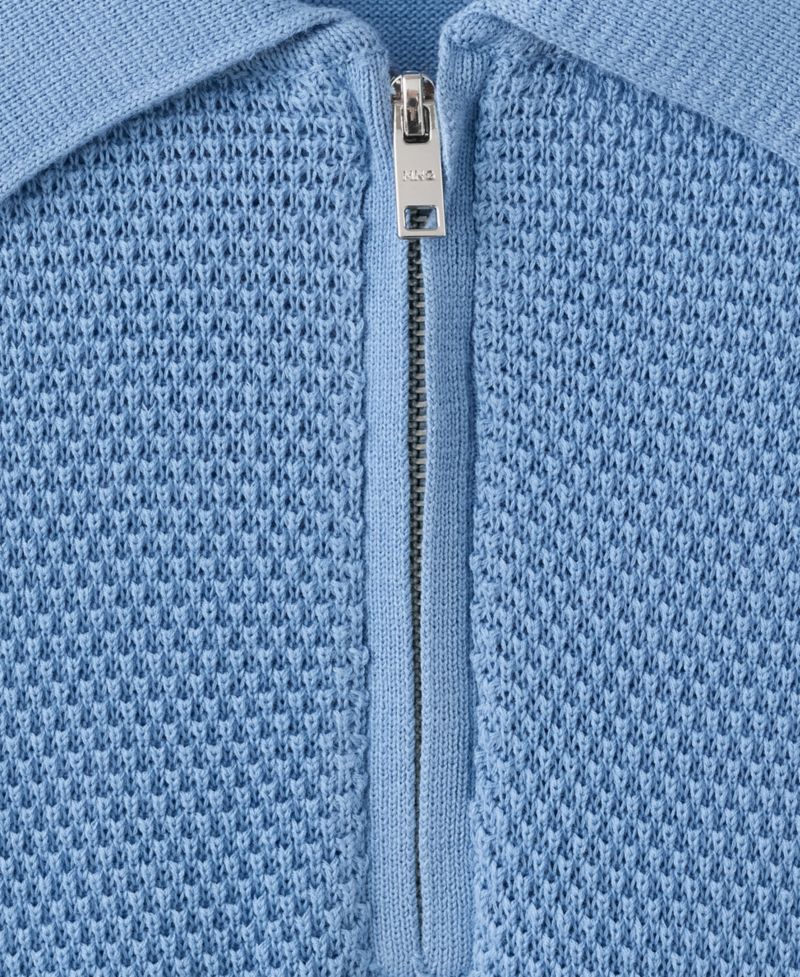 Men's Zipper Knitted Polo Shirt