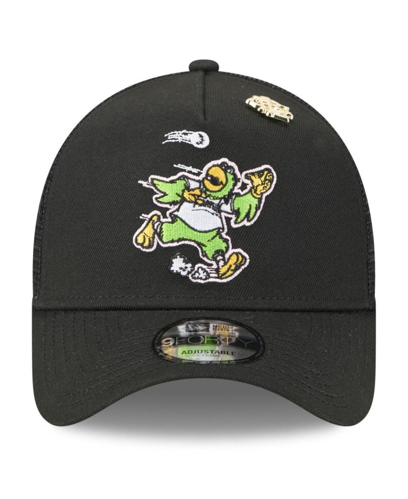 Men's Black Pittsburgh Pirates 2025 Big League Chew A-Frame 9FORTY Adjustable Trucker Hat