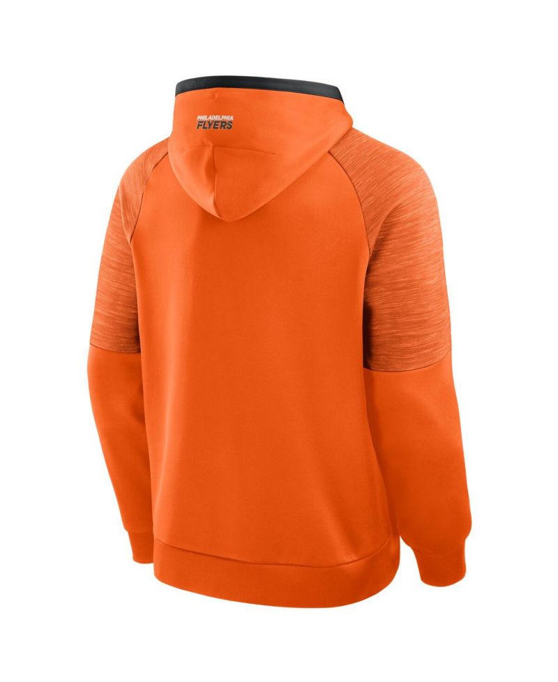 Men's Orange Philadelphia Flyers Goaltender Defender Pullover Hoodie