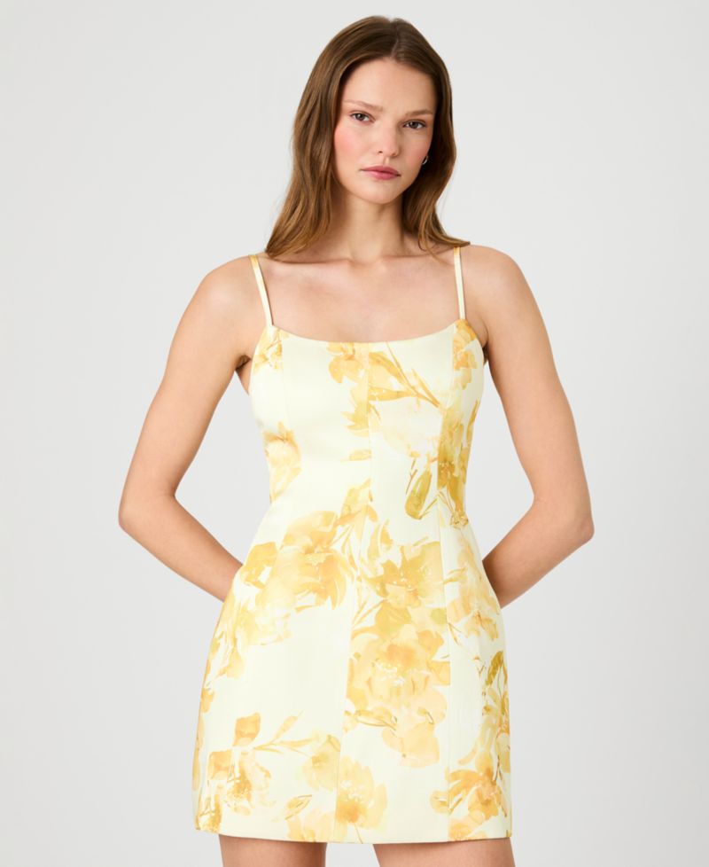 Women's Sleeveless Printed Mini Dress
