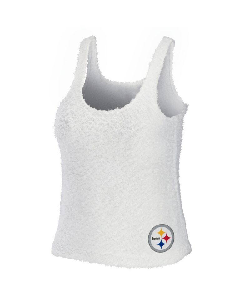 Women's 2-Piece Cream Pittsburgh Steelers Plus Size Cozy Scoop Neck Tank Top & Pants Set