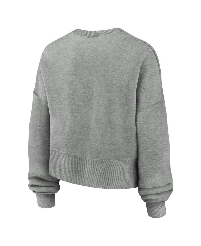 Women's Heather Gray Tennessee Volunteers Oversized Phoenix Arch Pullover Sweatshirt
