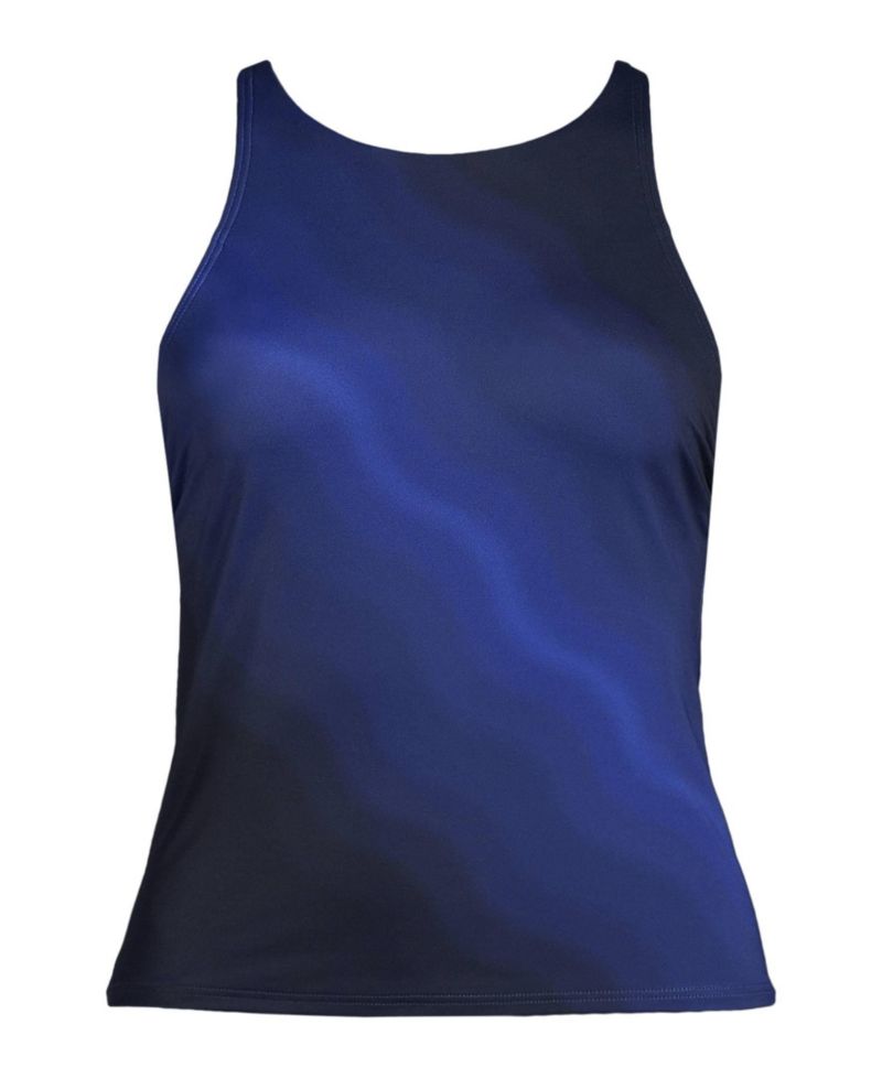 Women's DD-Cup Tugless High Neck Strappy Back Tankini Top