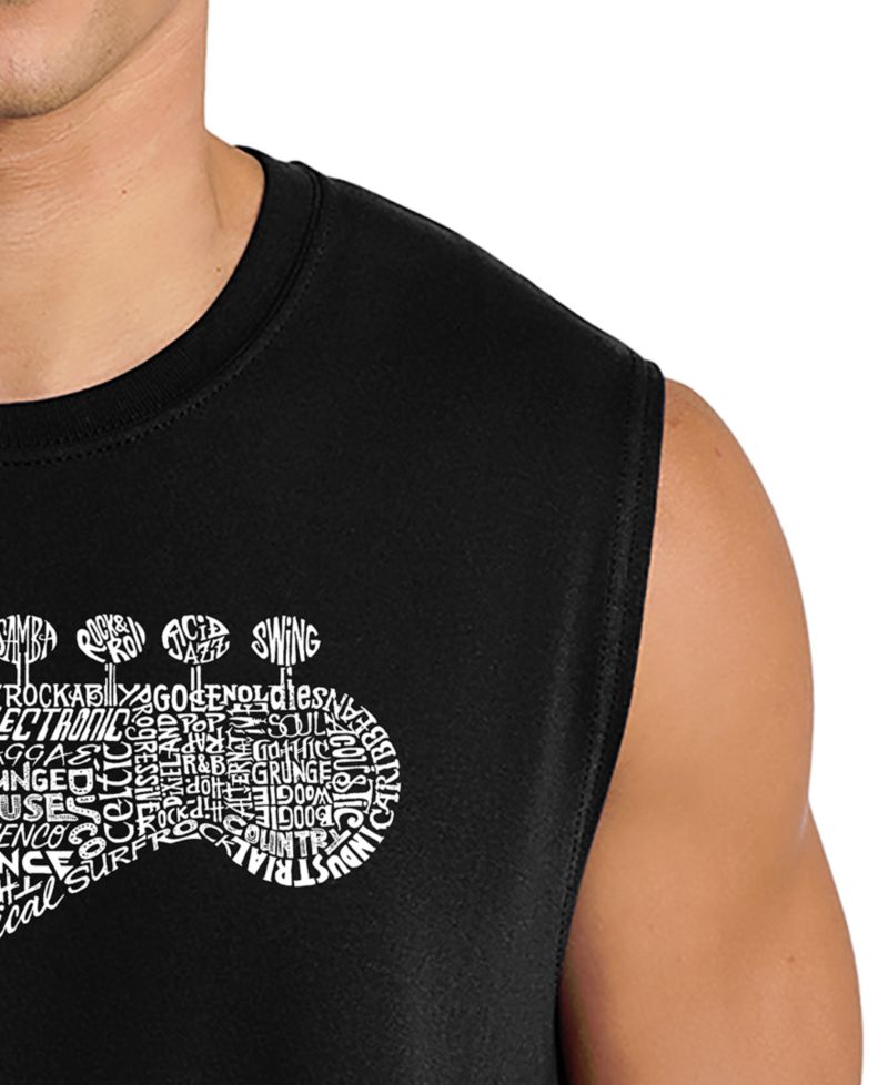 Men's Electric Guitar Design Tank Top