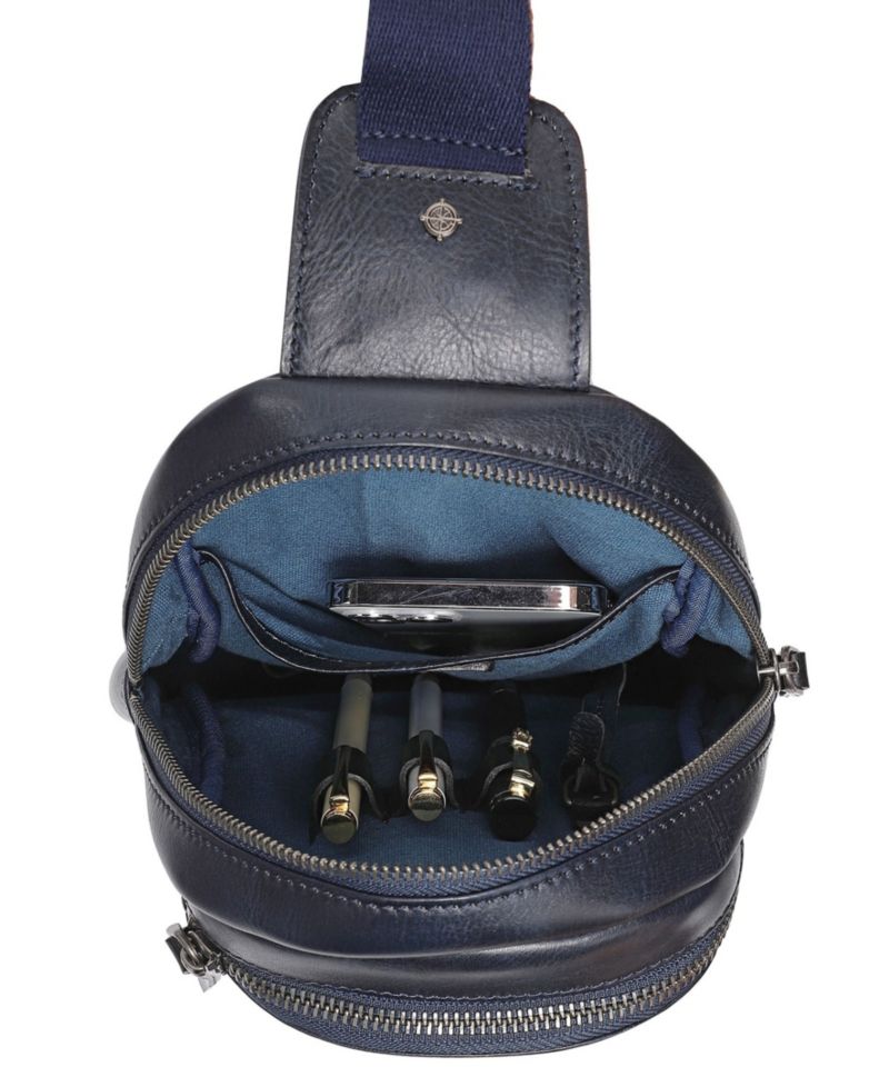 Sun-Wing Leather Sling Bag