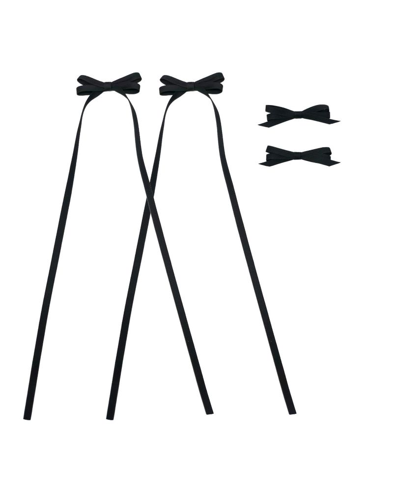 Girls Ribbon Bow Clip Set (4pc)