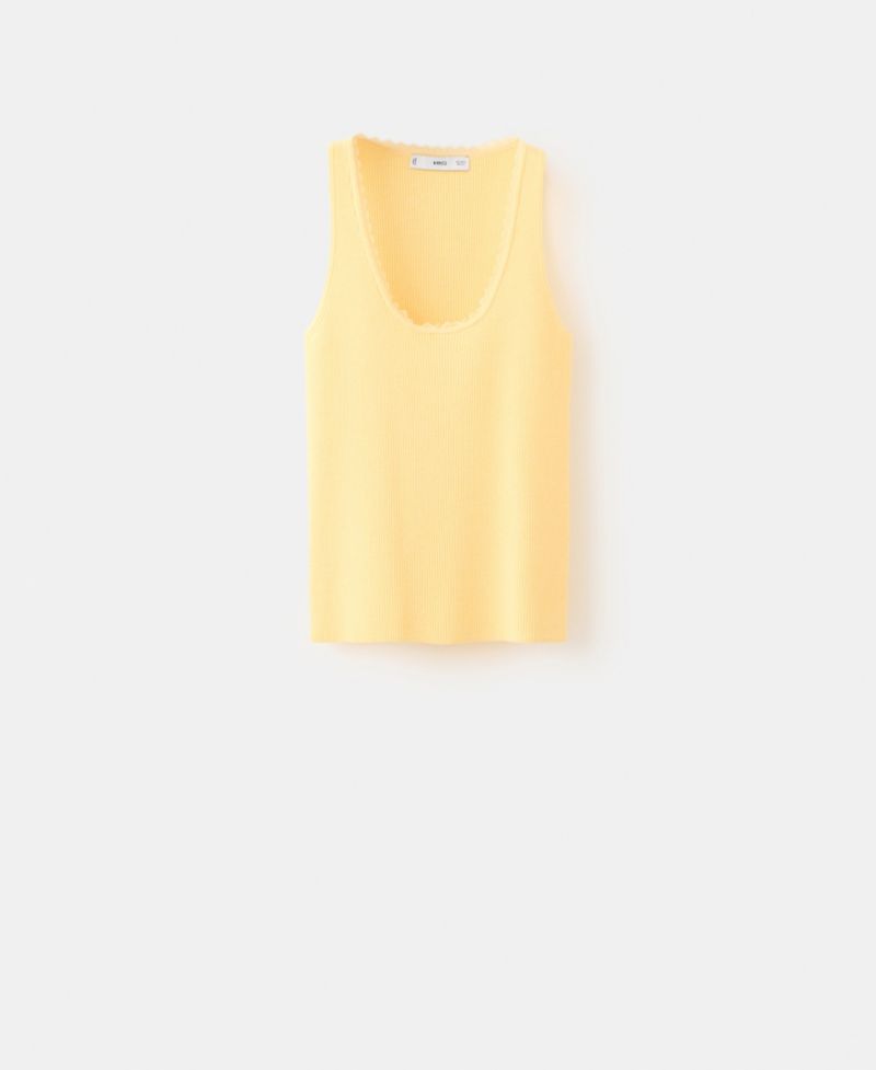 Women's Lace Detail Ribbed Top