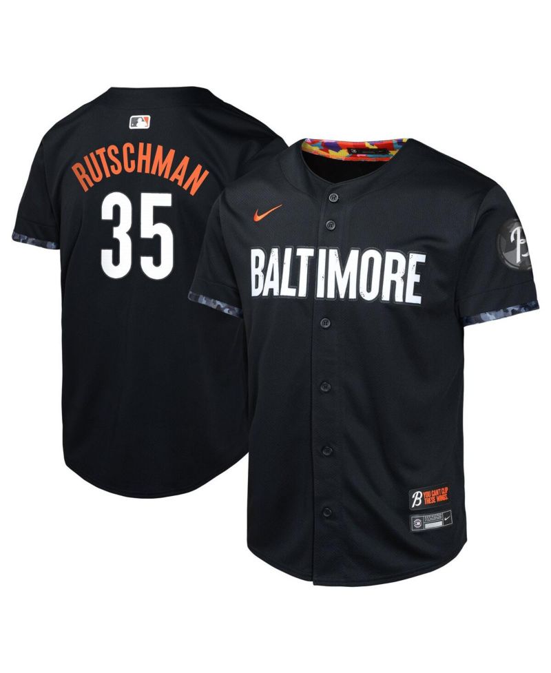 Big Boys and Girls Adley Rutschman Black Baltimore Orioles City Connect Limited Player Jersey