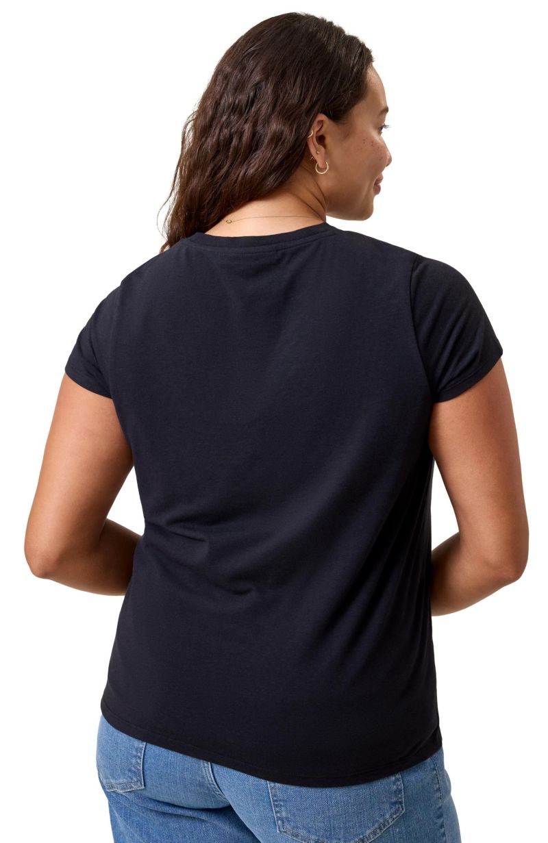 Maternity Slim Fit Modal Crewneck Nursing T-shirt