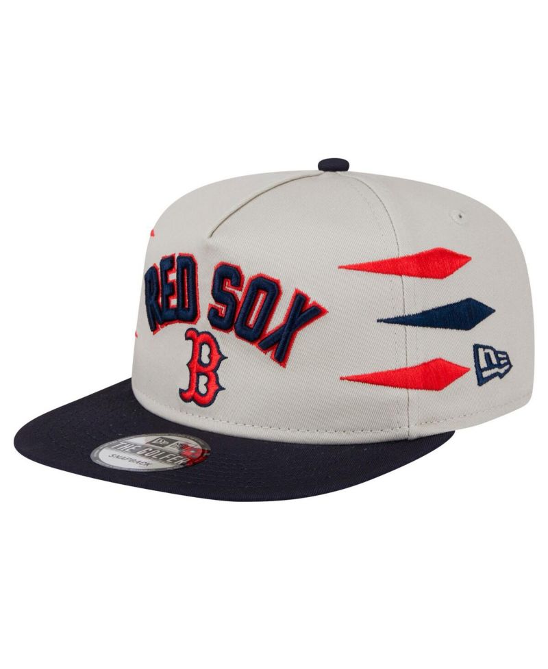 Men's Cream Boston Red Sox Iron Golfer Snapback Hat