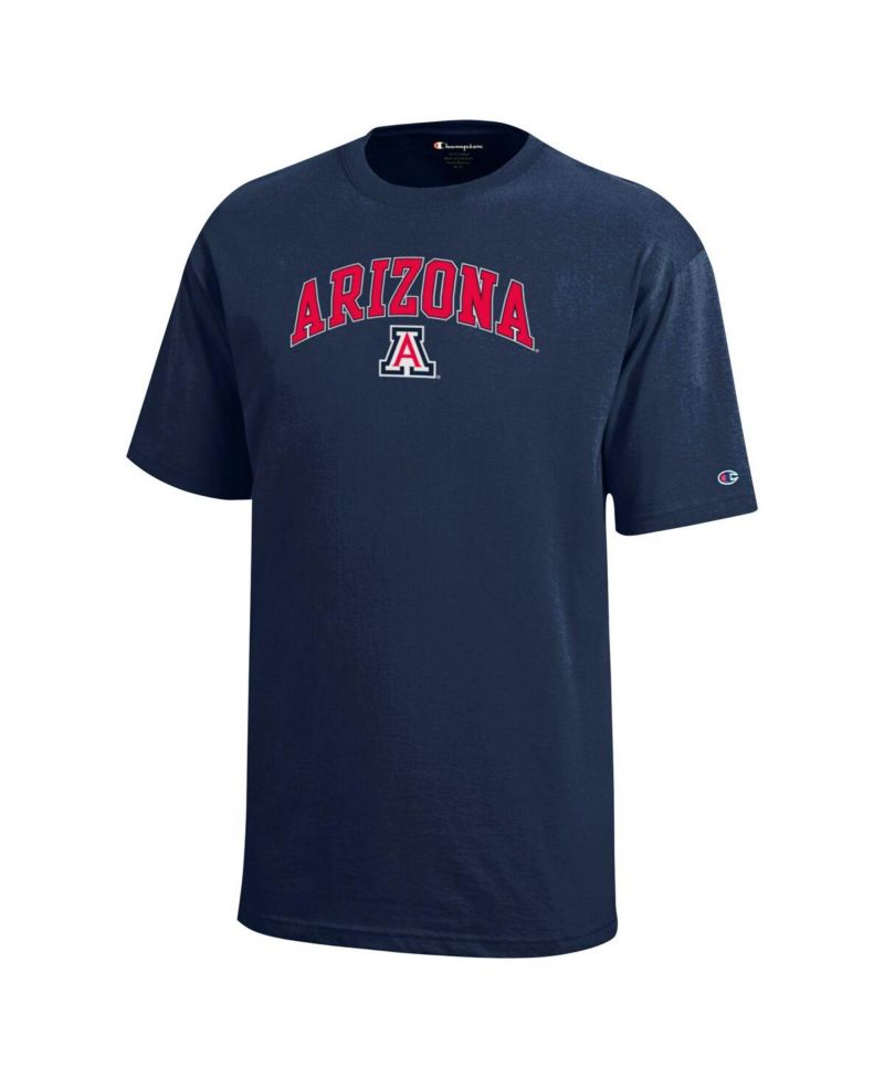 Big Boys and Girls Navy Arizona Wildcats Arch Over Logo T-Shirt