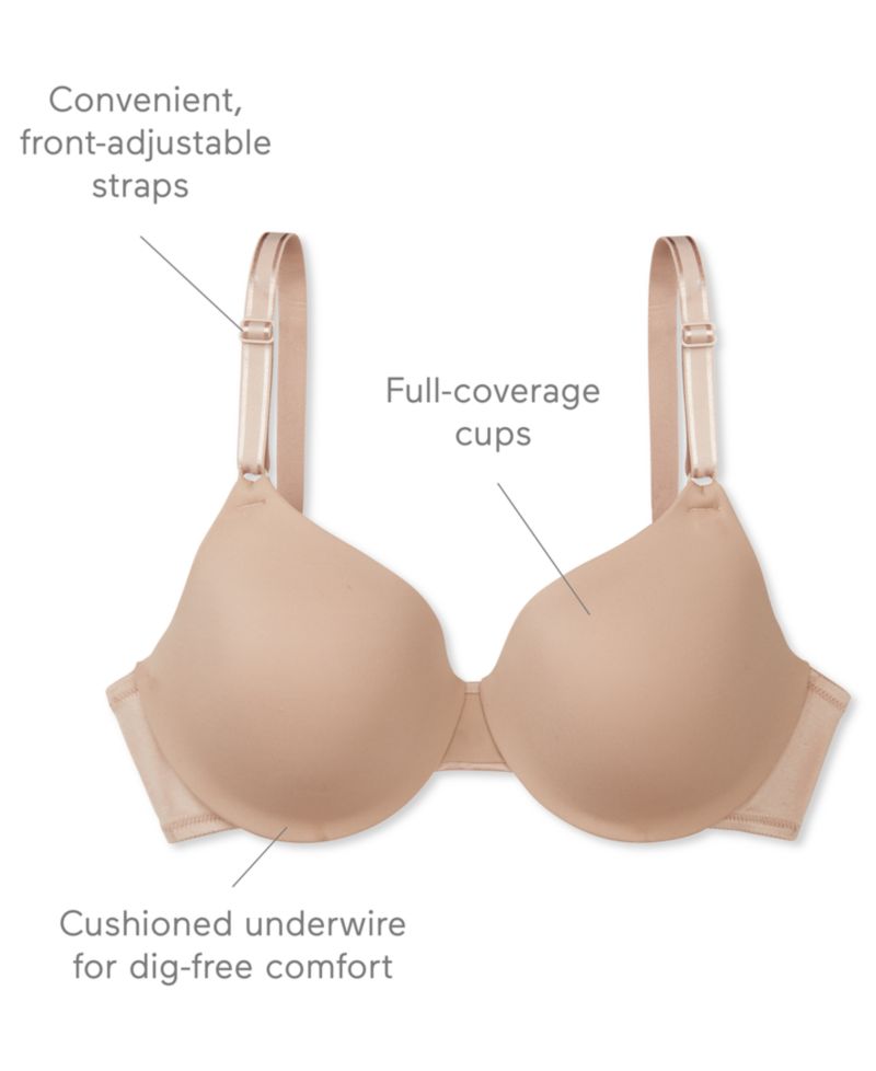 Women's Cushioned Underwire Lightly Lined T-Shirt Bra 1593