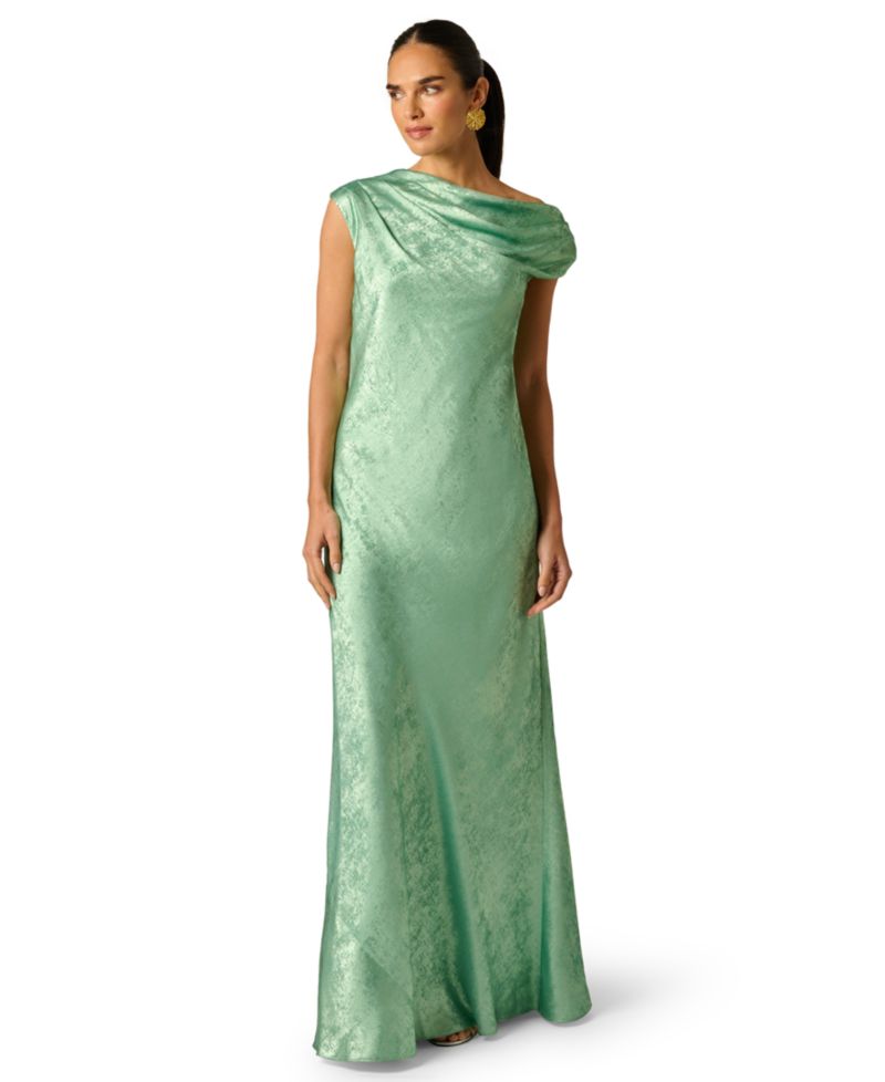 Women's Foiled Off-The-Shoulder Gown