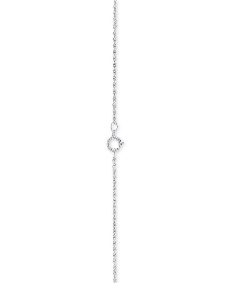Aquamarine (1/2 ct. t.w.) & Cubic Zirconia 18" Cross Pendant Necklace in Sterling Silver