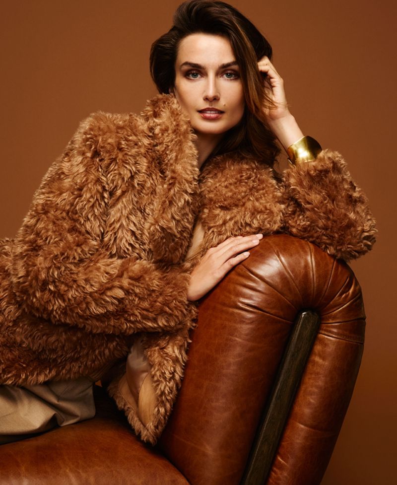 Women's Faux Fur Mock Neck Jacket