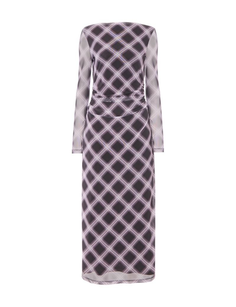 Women's Check Mesh Dress