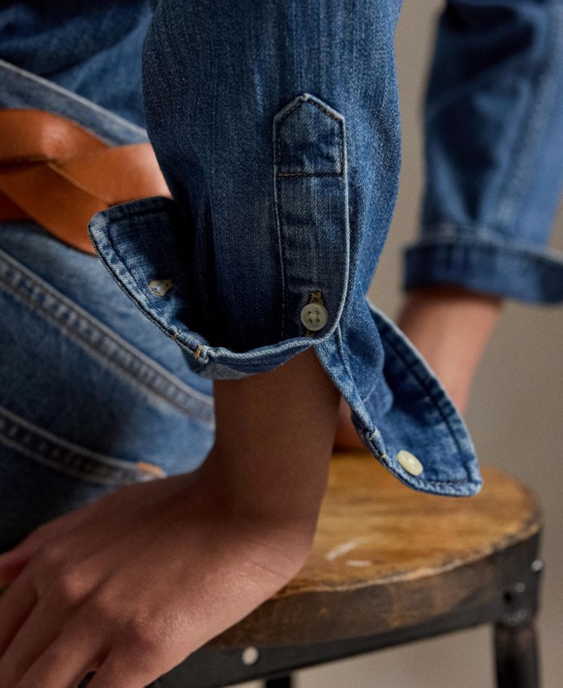 Women's Slim-Fit Denim Shirt