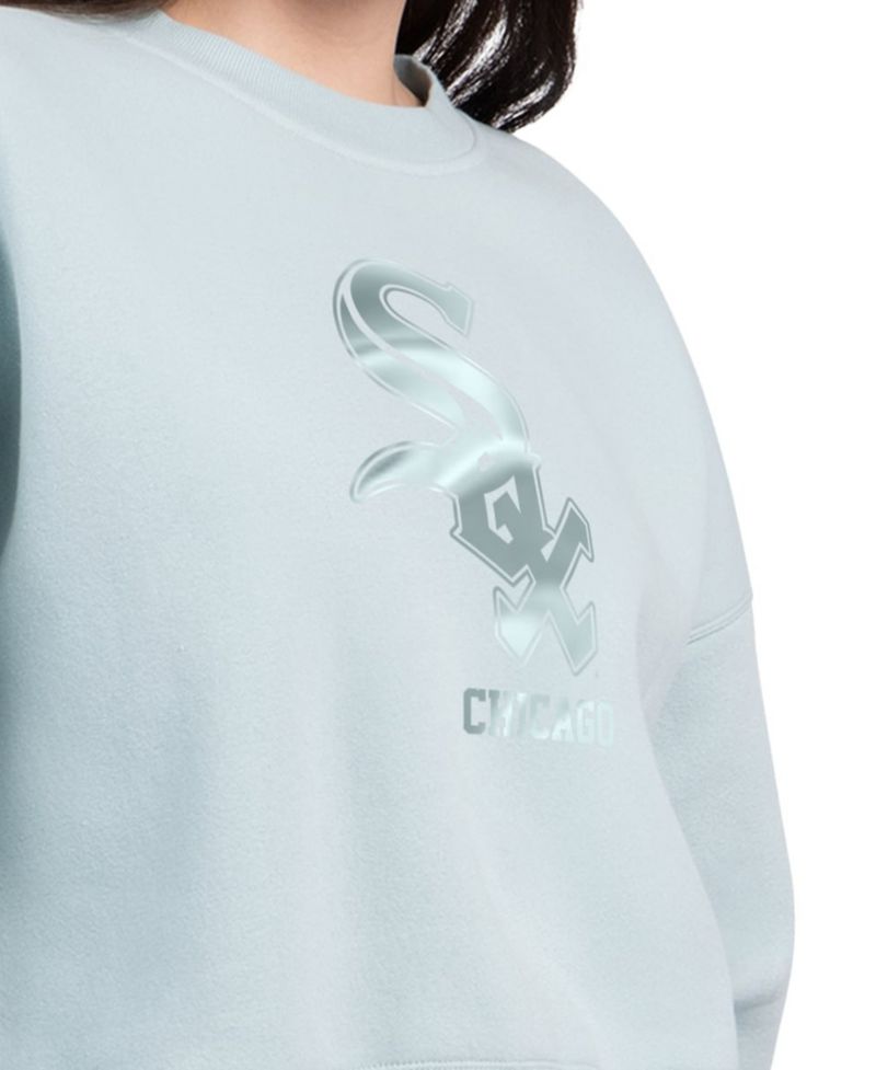 Women's Mint Chicago White Sox Pastels Boxy Fleece Sweatshirt