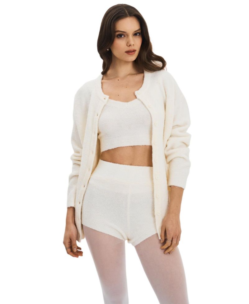 Women's Sera Wool-Blend Ribbed Knit Mini Shorts