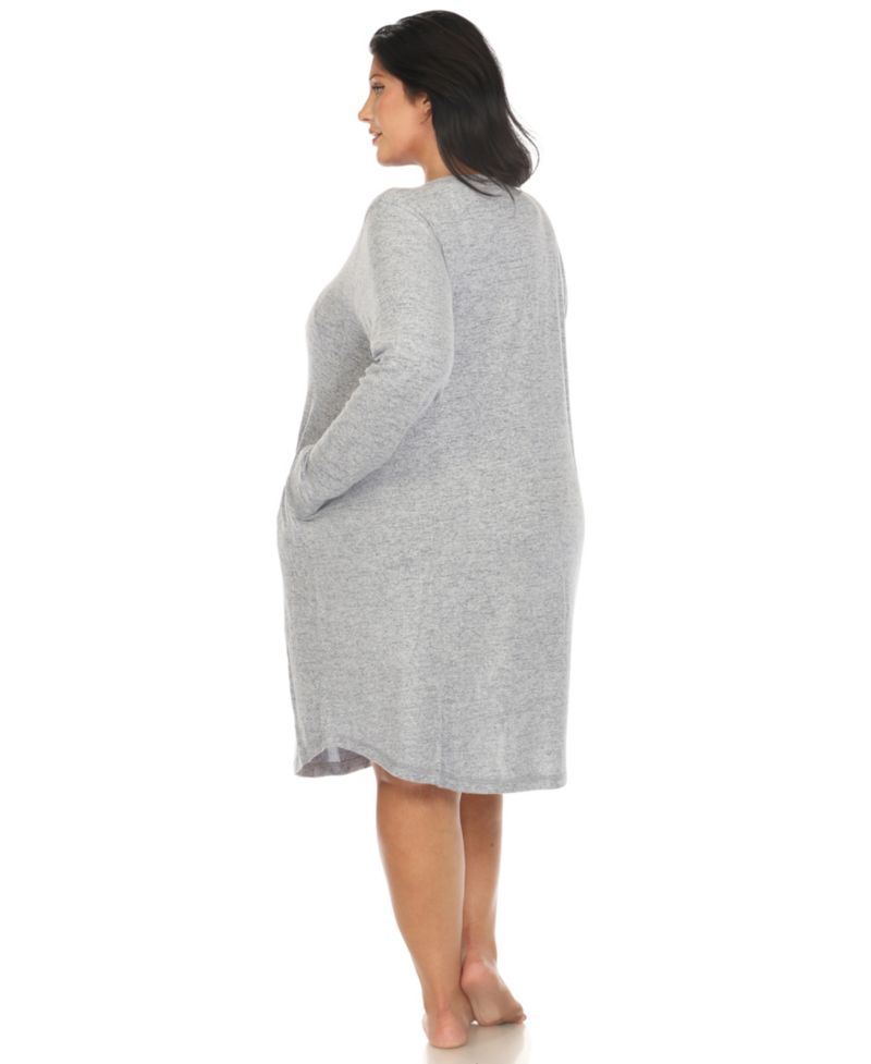 Plus Size Long Sleeve Sleepshirt